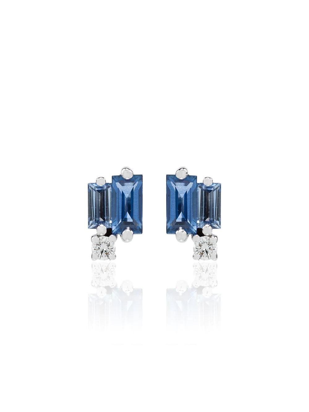 Fashion Simple Sapphire Earrings Jewelry