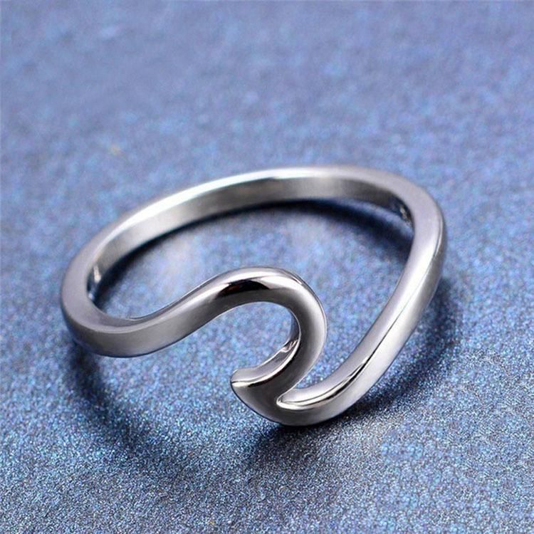 Wave Simple Wave Ring Slender Wave Wave Shape Tail Ring