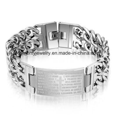 Factory Price Cross Design Steel Bracelet Wide Bracelet