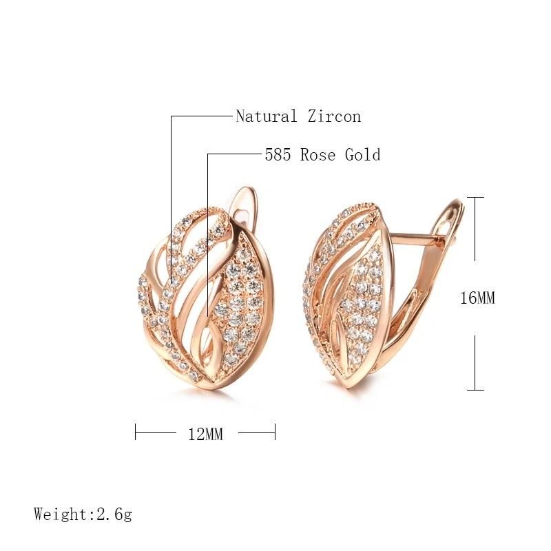 Copper Plated True Gold Micro Inlaid Zirconia Earring