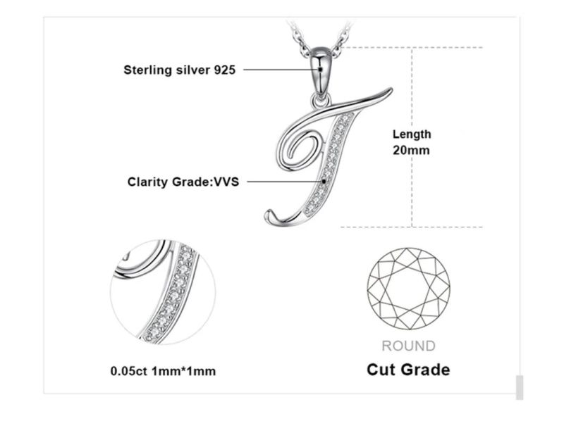 Fashion Pendant with CZ Pave Cubic Zirconia 925 Sterling Silver Jewelry Wholesale