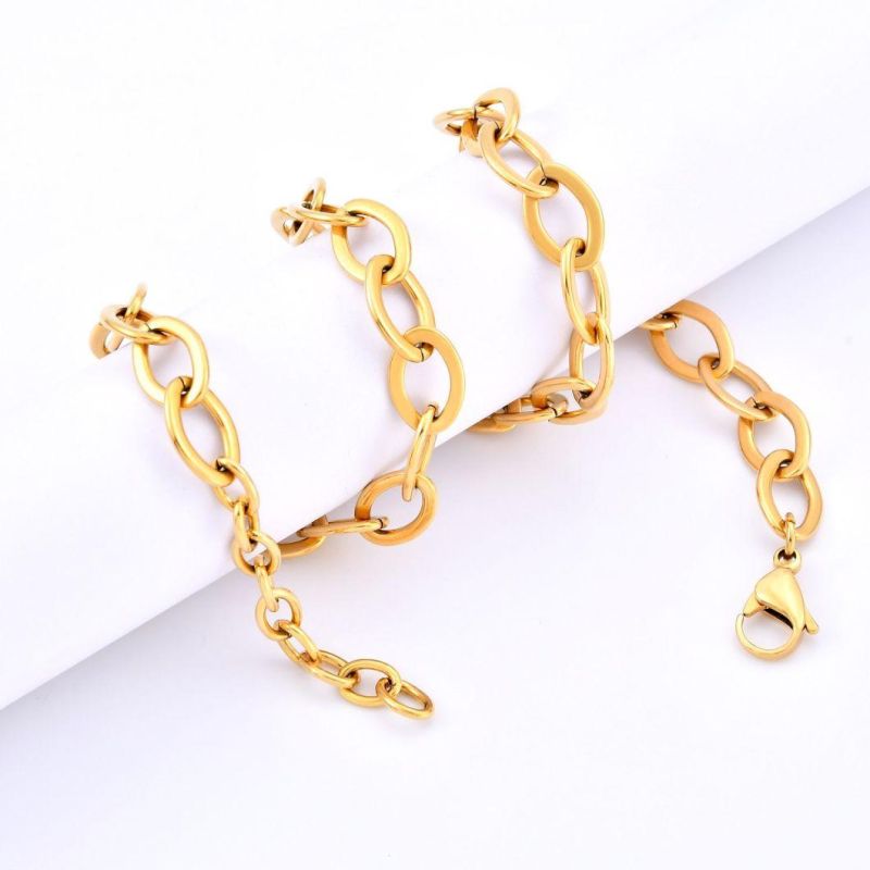 Wholesale Chunky Jewelry 51cm Long Necklace 18K Gold Plated Necklace for Unisex