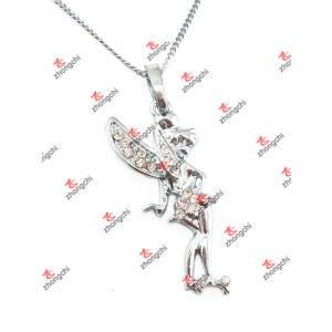 Fashion Alloy Birthstone Fairy Charms Pendant Chain Necklace (FPC60127)