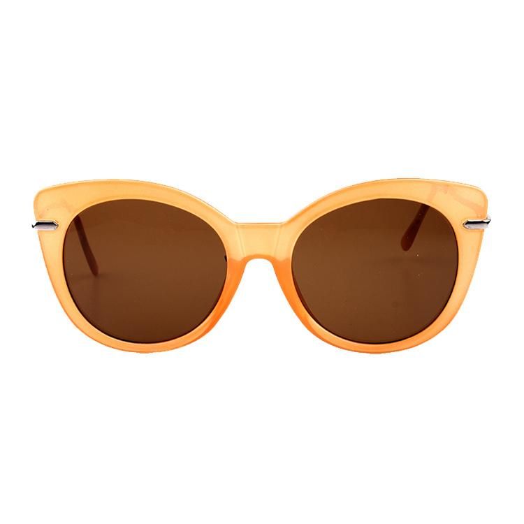 Yellow Plastic Frame with Metal Temple Sunglass