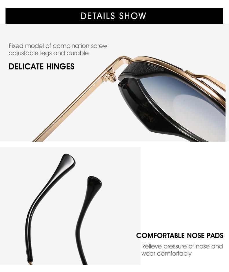 Round Retro Style Designer UV400 Metal Sunglasses