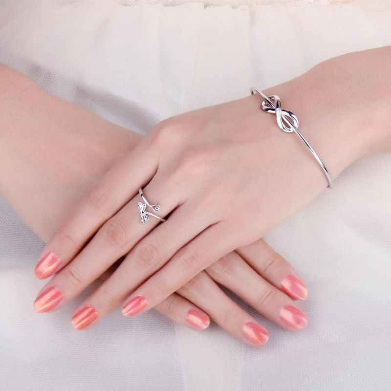 925 Sterling Silver Jewelry Dreamy Dragonfly Long Tail Love Shank Adjustable Open Ring Wholesale