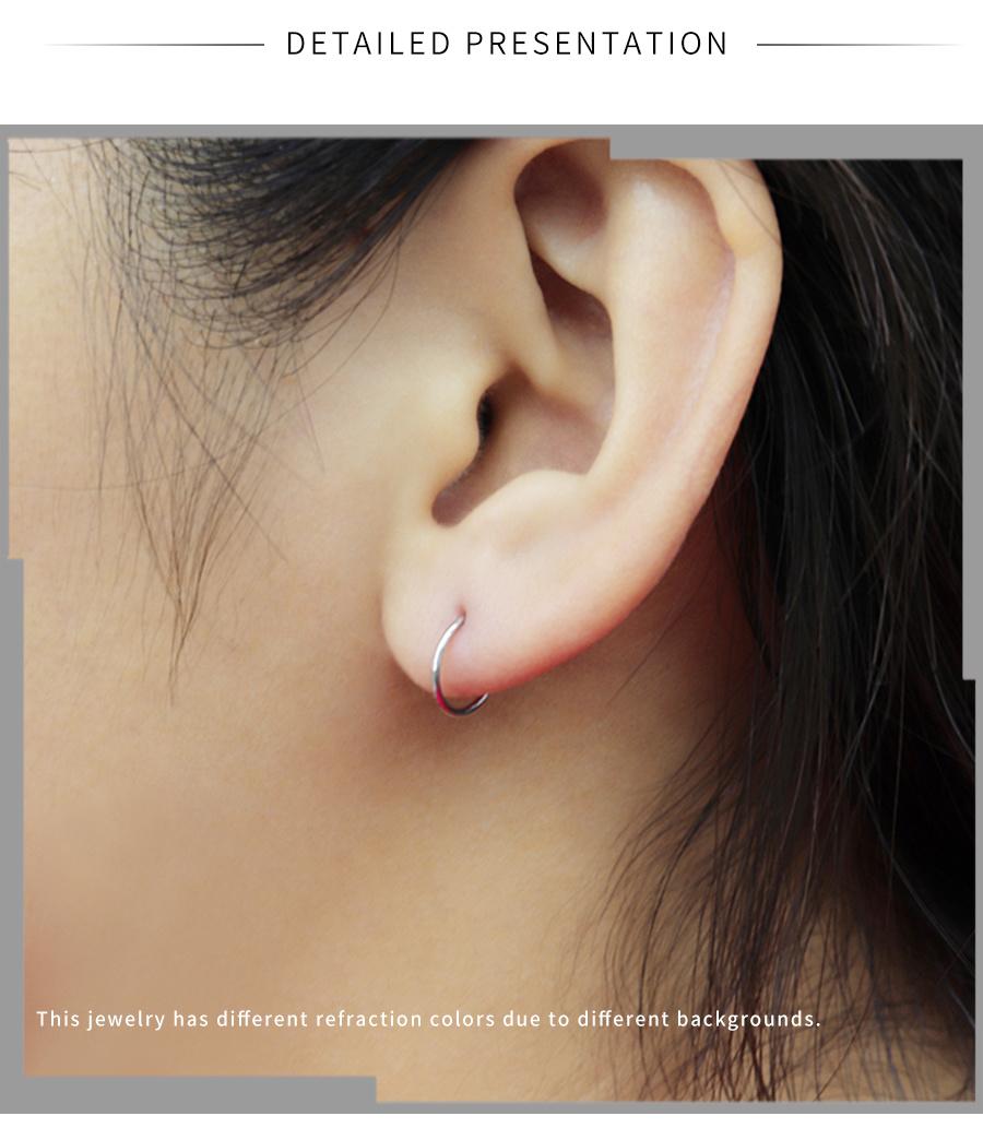 Stainless Steel Jewelry 18K Gold Love Earrings Inlaid with Shell Silk Screen Portrait Earrings