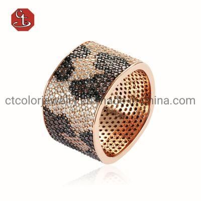 Fashion 925 Silver Jewelry Two Tone Color Plated Rings for Women and Men