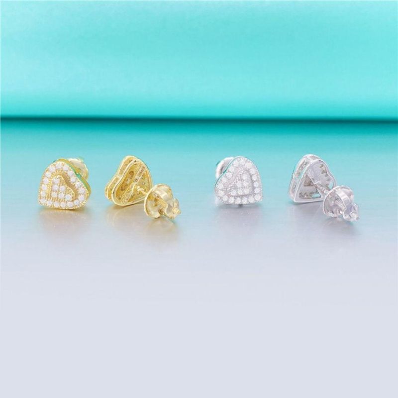Popular Hotsale Lowest Price 925 Sterling Silver Jewelry Def Moissanite Vvs Stud Earrings