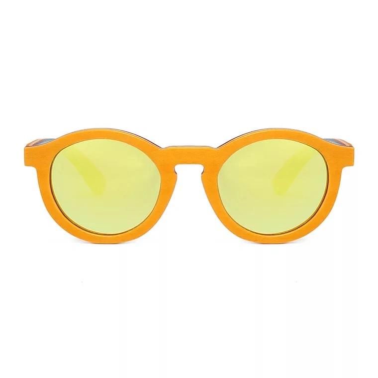 Cute Children Kids Polarized UV400 Wooden Sunglasses