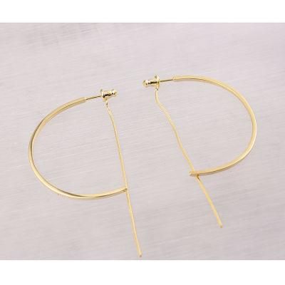 Fashion Accessories 925 Silver Gold Plated Best Seller Fashion Jewelry Trendy Jewellery Factory Wholesale Fine Earrings