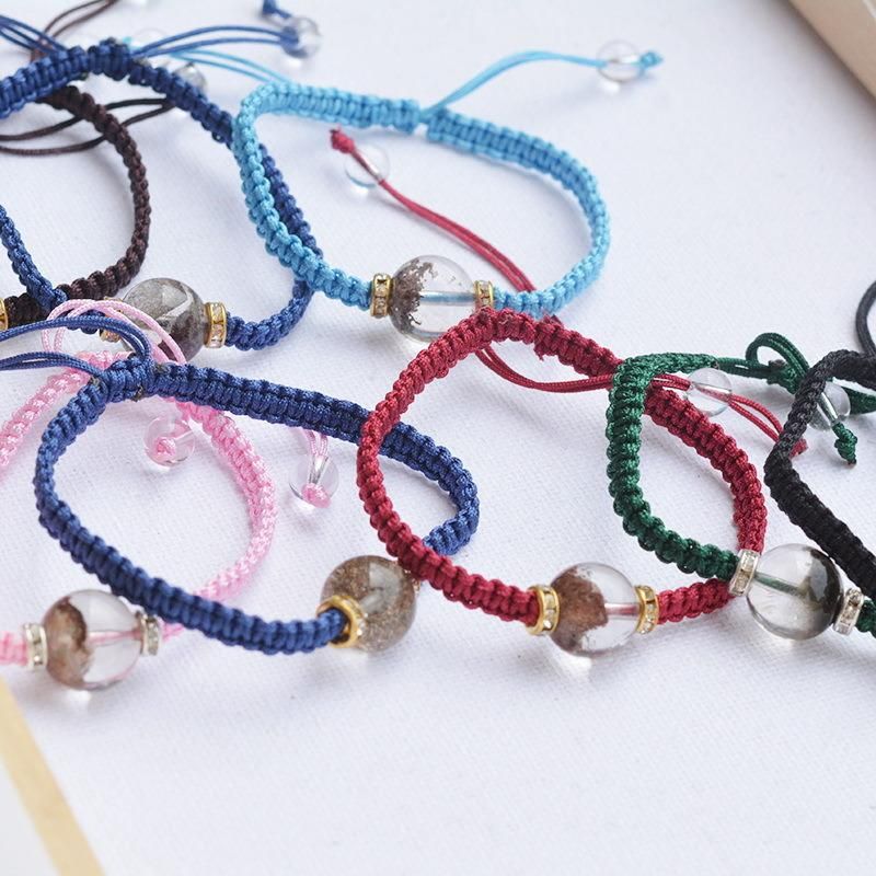 Hand Woven Bracelet Natural Ghost Crystal Treasure Basin Bracelet