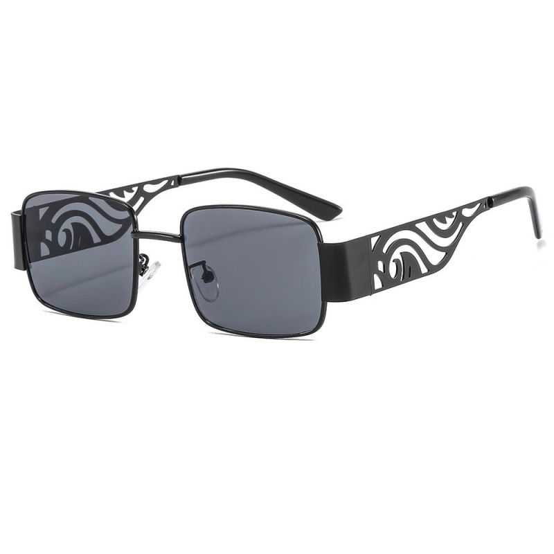 Gold Metal Sunglasses Men UV400 Hollow Decoration Male Square Women Designer Sun Glasses Summer