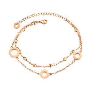 Minimalism Simople Double Stainless Steel Adjuestable Chain Women Bracelet