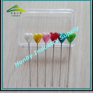 Honby 55mm Pearl Heart Shape Metal Decorative Head Pin (P160323A)