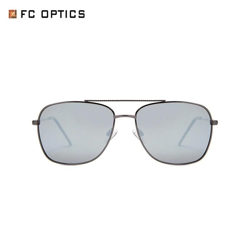 Metal Full Rim Frame Double Bridges Retro Low MOQ Polarized Fishing Wholesale Sun Glasses Sunglasses