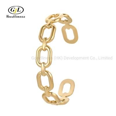 New Geometric Open Bracelet Titanium Steel Chain Fashion Wrist Wholesale Bangle