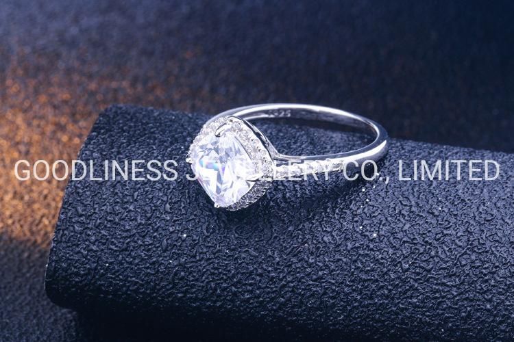 Fashion Jewelry Zircon 925 Sterling Silver Women Diamond Engagement Rings