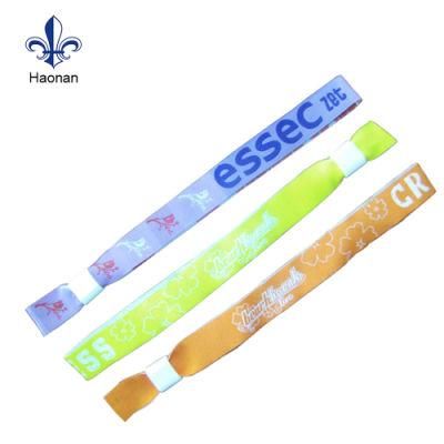 Custom Printed Festival Fabric Woven Wristband for Event