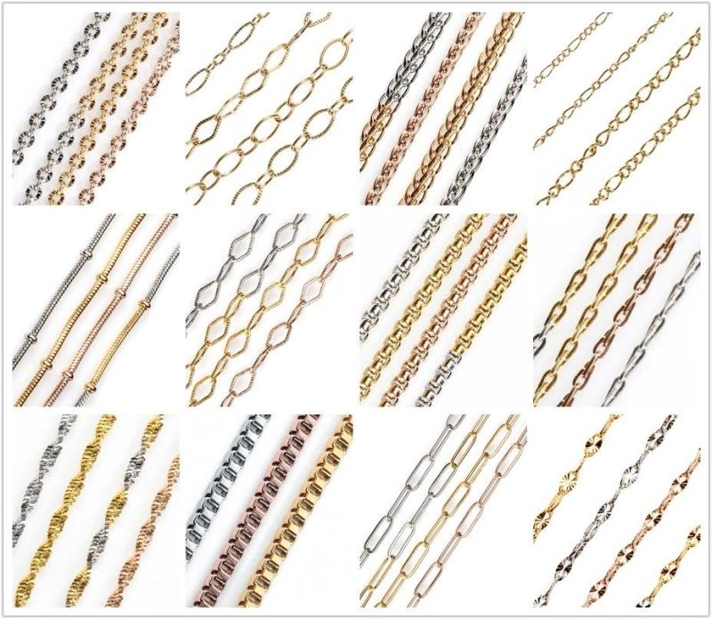 Popular 18K Gold Plated Stainless Steel Necklace for Ladies Bracelet Anklet Handmade Craft Design