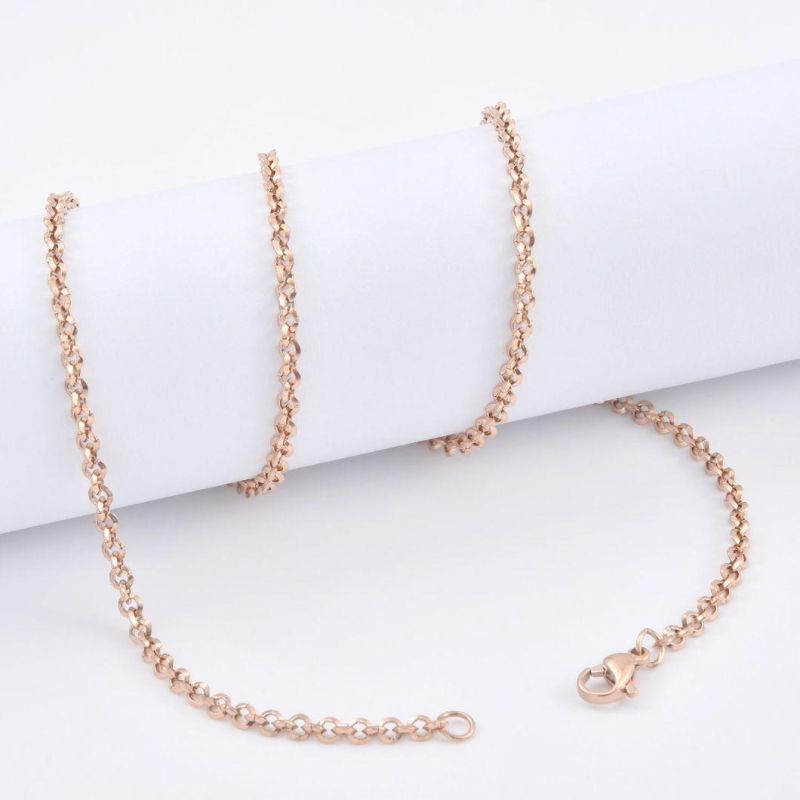 Delicate Gold Plated Stainless Steel Flat Cable Necklace for Layering Wearing