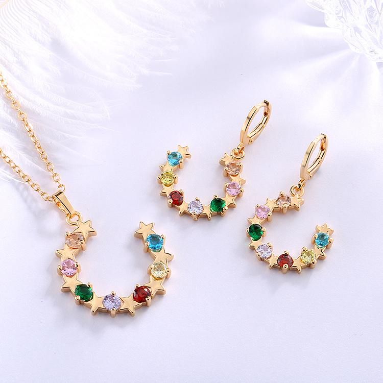 Fashion 18K Gold Plating Costume Jewelry Set for Lady