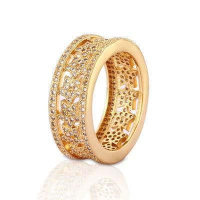 Women Fashion Silver 18K Gold Plated Stainless Steel Wedding Engagement Finger Rings Jewelry Design