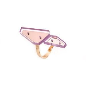 Fashion Women Imitation Jewelry Single Simple Minimalist Acrylic Statement Rings