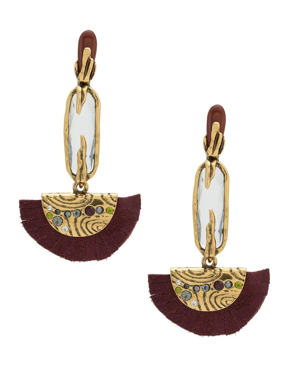 Fashion Personality Metal Fanshaped Earrings Jewelry