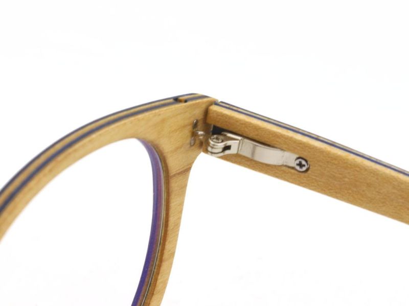 New Design Hot Sell Double Color Round Wooden Eyewear for Unisex