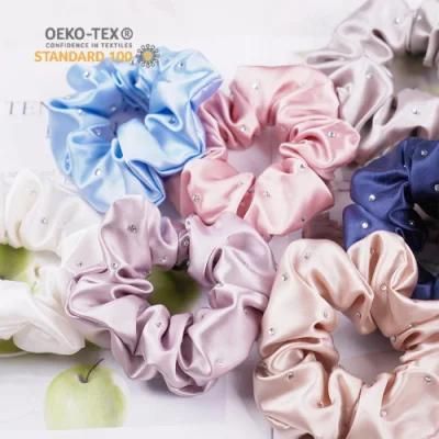 Customize Accept for Crystal Silk Scrunchies for High Quality Fashionable Style