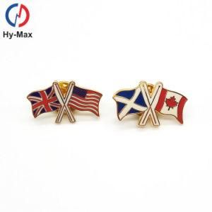 Custom Logo Souvenir Flag Pins Metal Badge National Lapel Pins Factory Custom Metal Soft Hard Enamel Lapel Pin