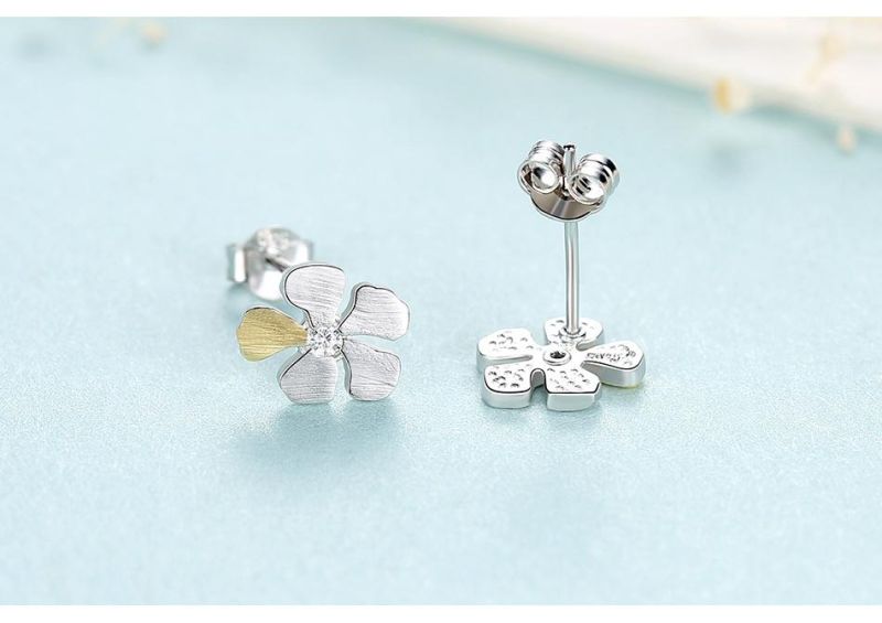 Factory Fashion Jewelry Earrings Five-Color Flower Ear Stud for Women