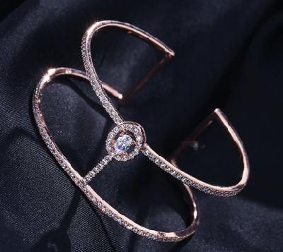 Rose Gold CZ Bange Bracelet, Fashion CZ Bangle Bracelet, Fashion Accessories