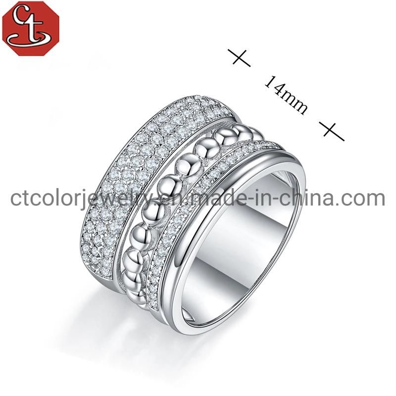 Fashion Jewelry AAA Zirconia 925 Sterling Silver Men Jewellery Ring