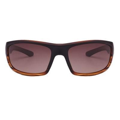 2019 Classical Black to Brown Stripe Sports Sunglasses