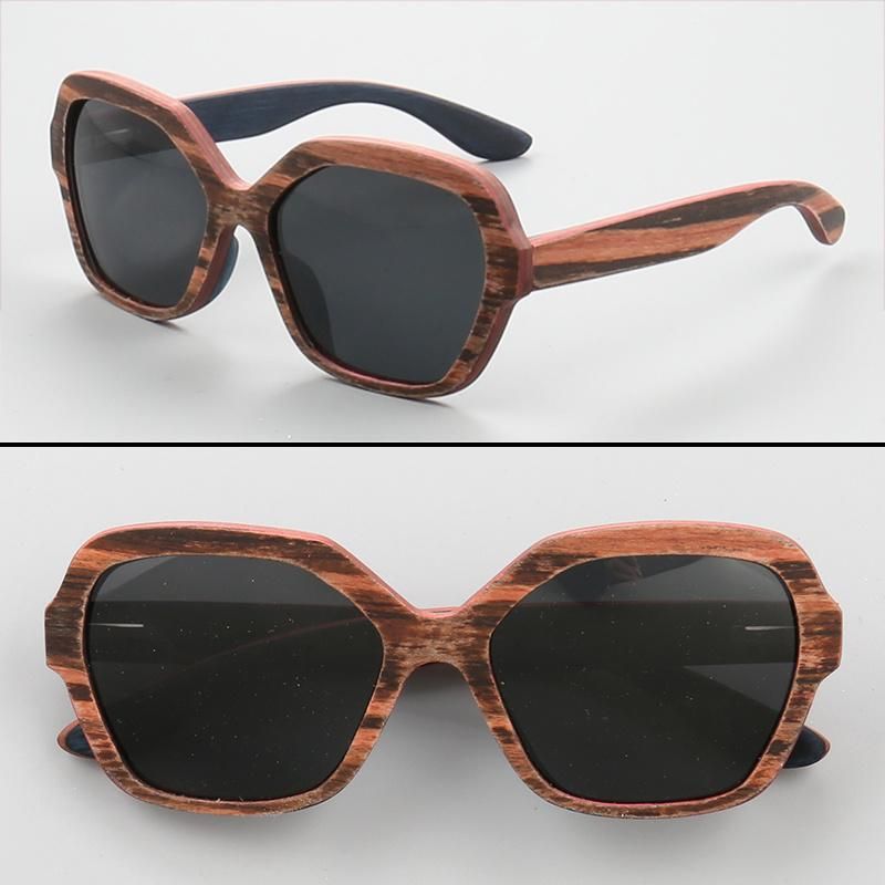 New Wood Wooden Sunglasses with Mirror Lens