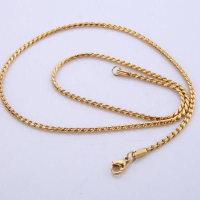 Fashion Accessories Stainless Steel Cobra Chain Jewelry Necklace for Women