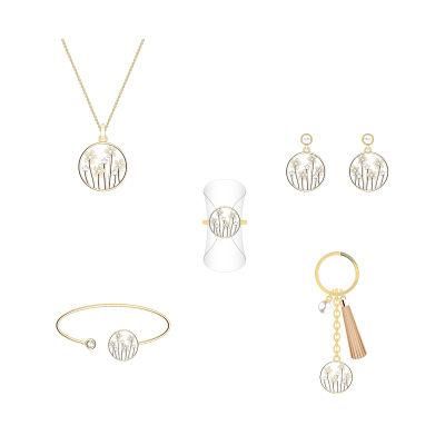 Top Sale Round Lucky Daisy Fashion Jewelry Set for Women