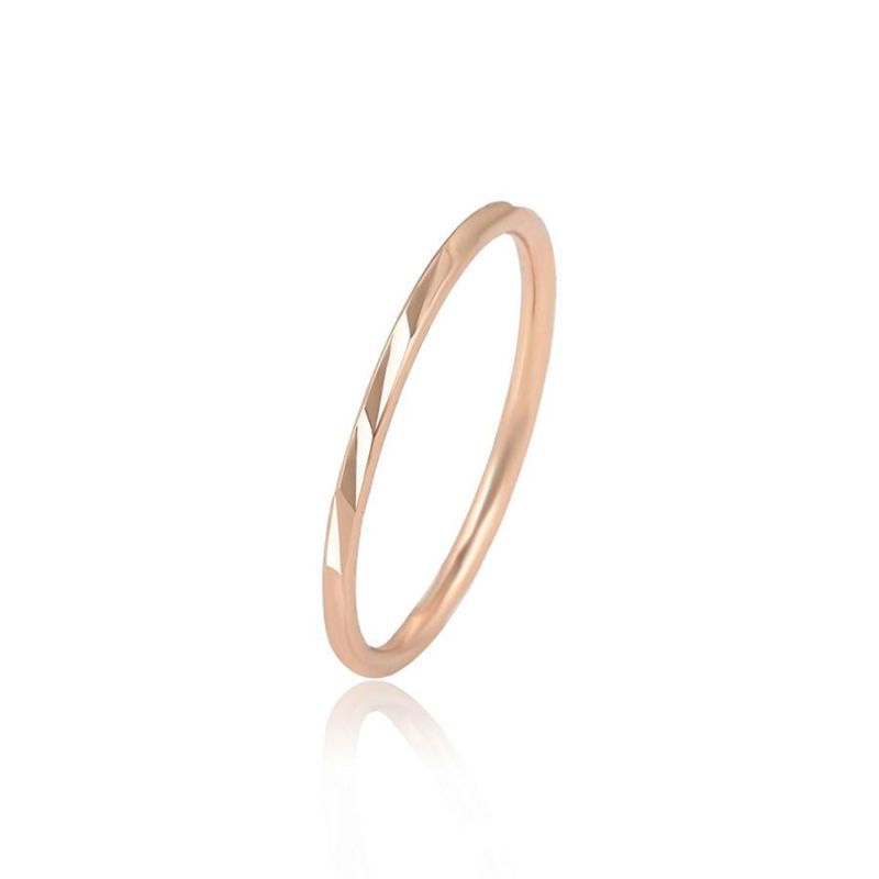 Jewelry Simple Fashion Environmental Protection Copper Neutral All-Match Rose Gold Small and Exquisite Ring