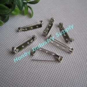Jewelry Finding Glue-on Swivel Locking Metal Brooch Bar Pin