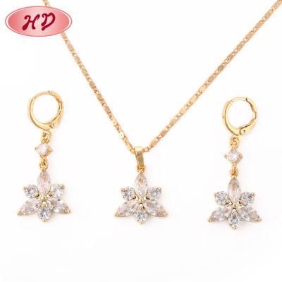 Costom Fashion Copper Alloy 18K Gold Plated Jewelry Chain Sets
