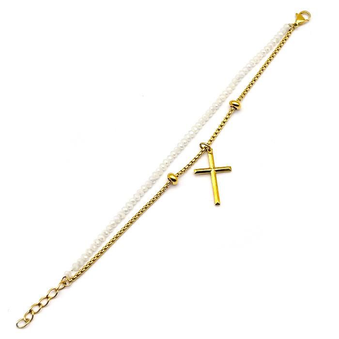 New Design Wholesale Fashion Accessory Gold Plated Necklace Jewelry Set Cross Pendant Necklaces Jewellery for Lady