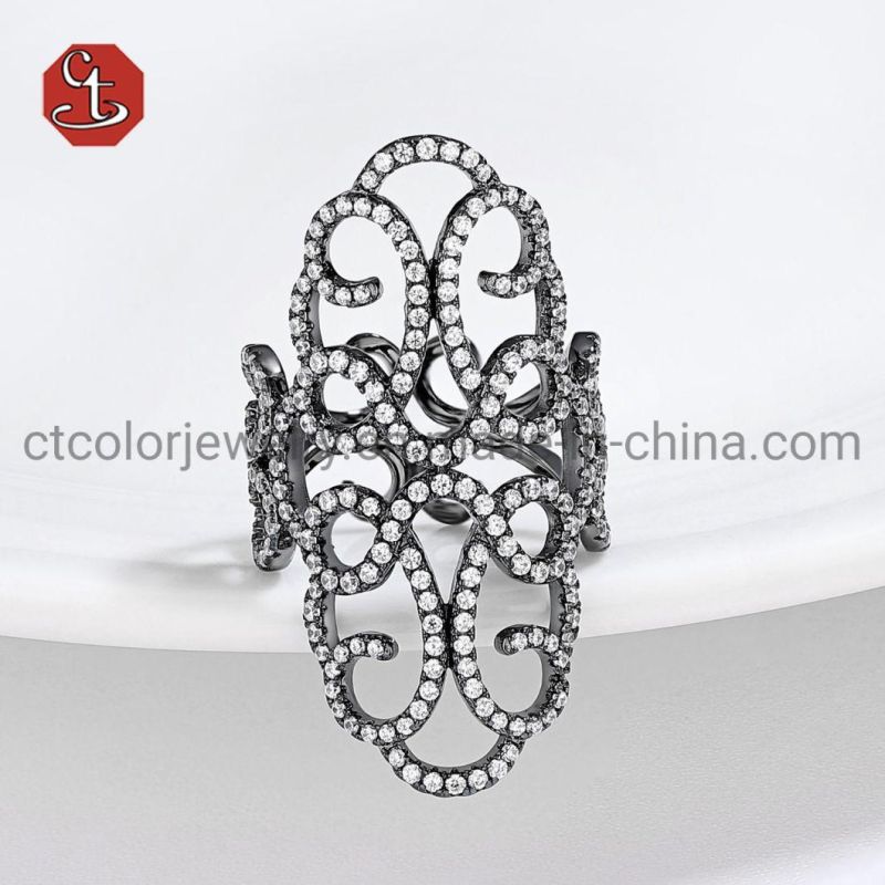 High Quality 925 Sterling Silver Leopard Design Emerald Rings with Delicate Gift