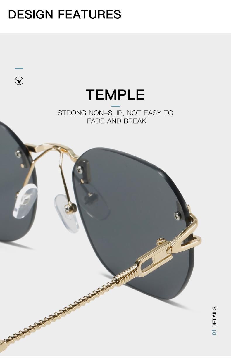 New European and American Personality Borderless Sunglasses for Men and Women