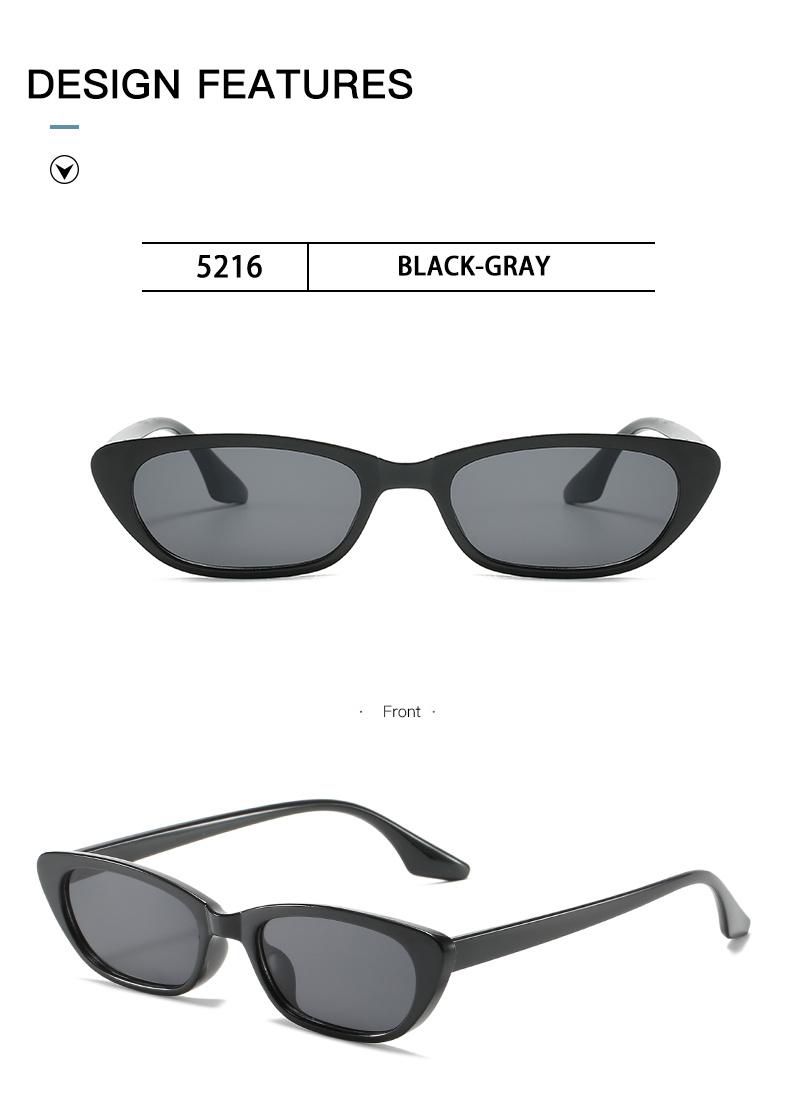 Sunglasses for The New Fashion Net Red Same Paragraph Sunglasses Jelly Color Small Frame Korean Sunglasses Cross-Border Street Photography Catwalk Glasses