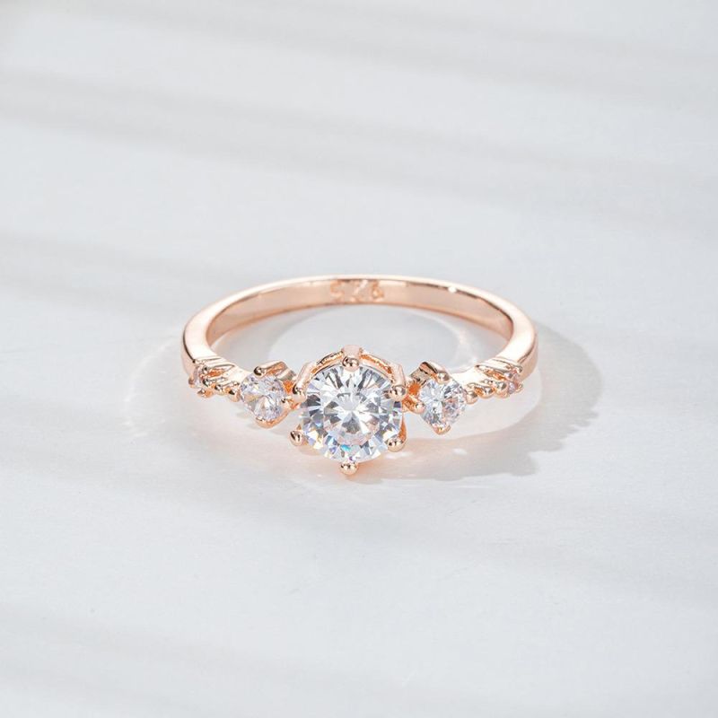 Hot Selling Diamond Ring Simple Micro Inlaid Fine Zircon Ring