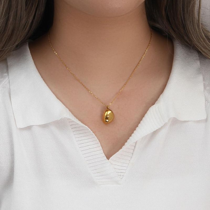 Manufacturer Custom Non Tarnish Fashion jewellery Necklace High Quality Waterproof Simple Style Jewelry Gold Pendant Necklace