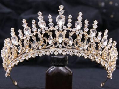 Wedding Crystal Tiara Crown, Bridal Crystal Tiara Crown, Baroque Crystal Tiara Crown, Elegant Tiara