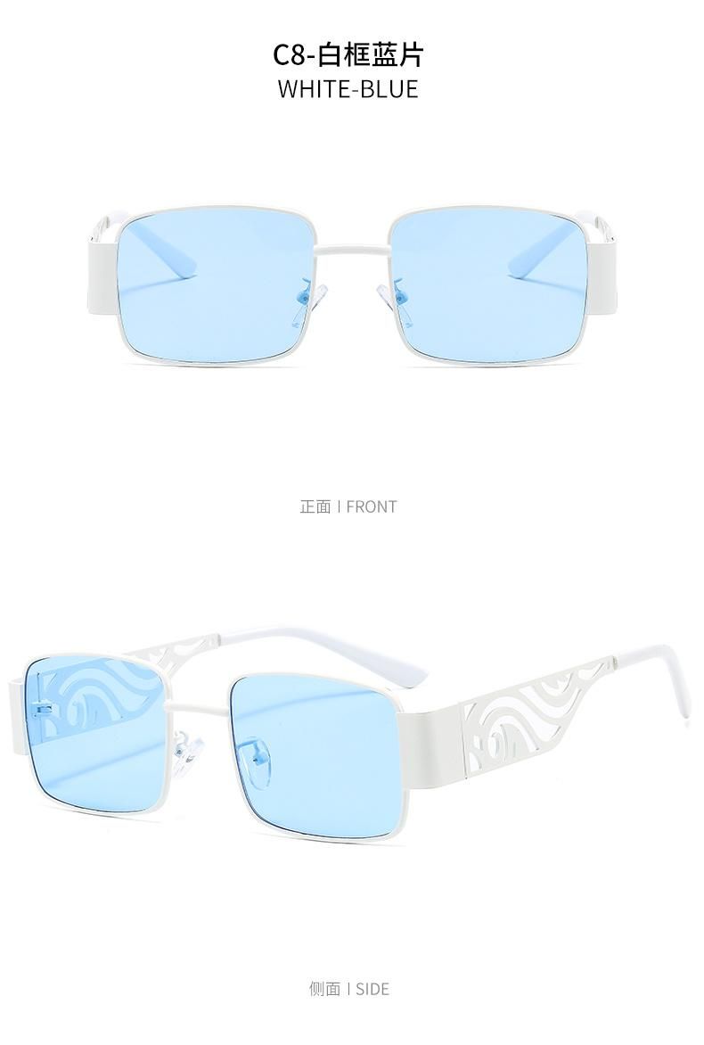 Gold Metal Sunglasses Men UV400 Hollow Decoration Male Square Women Designer Sun Glasses Summer